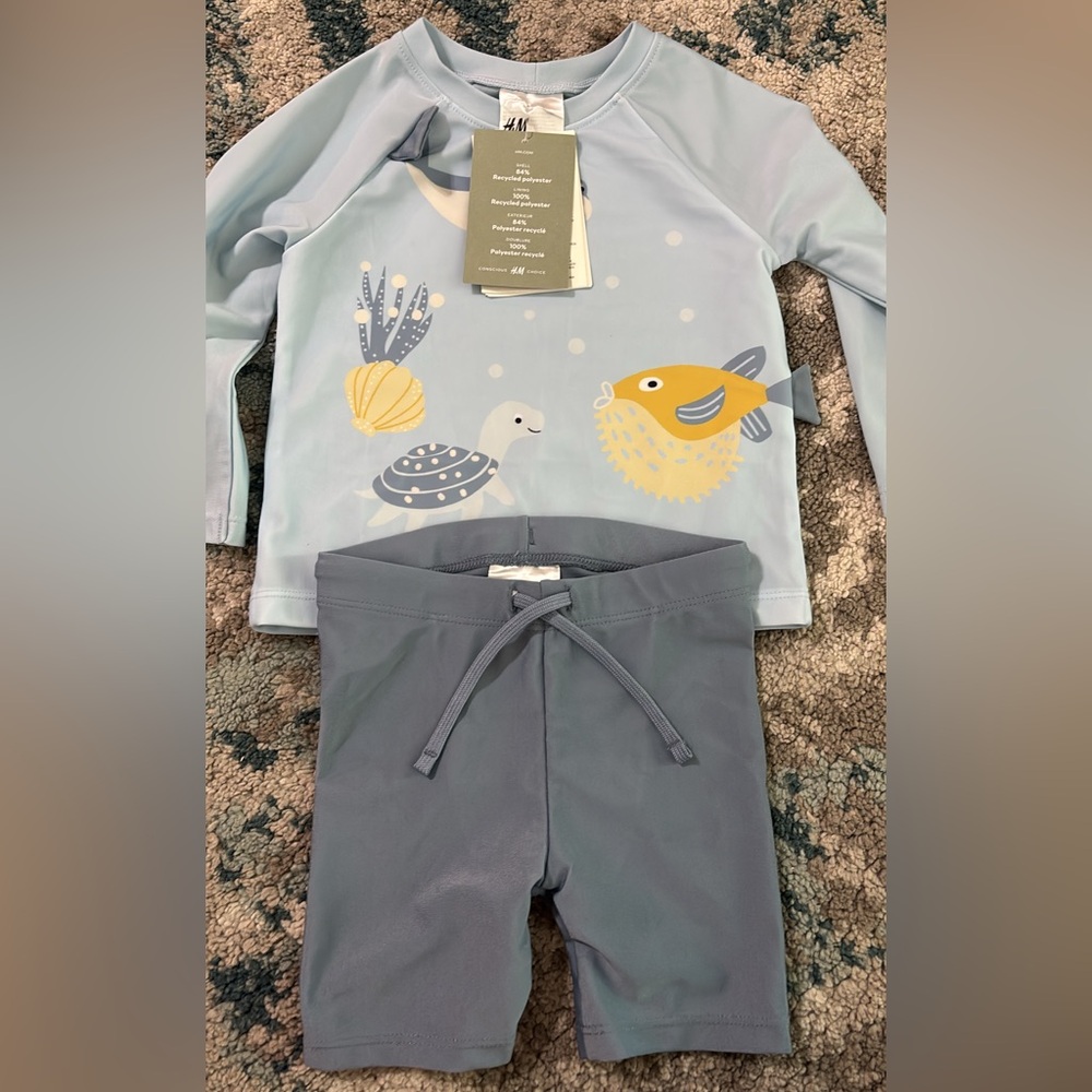 Baby Sea Life Design Swim Suit Set